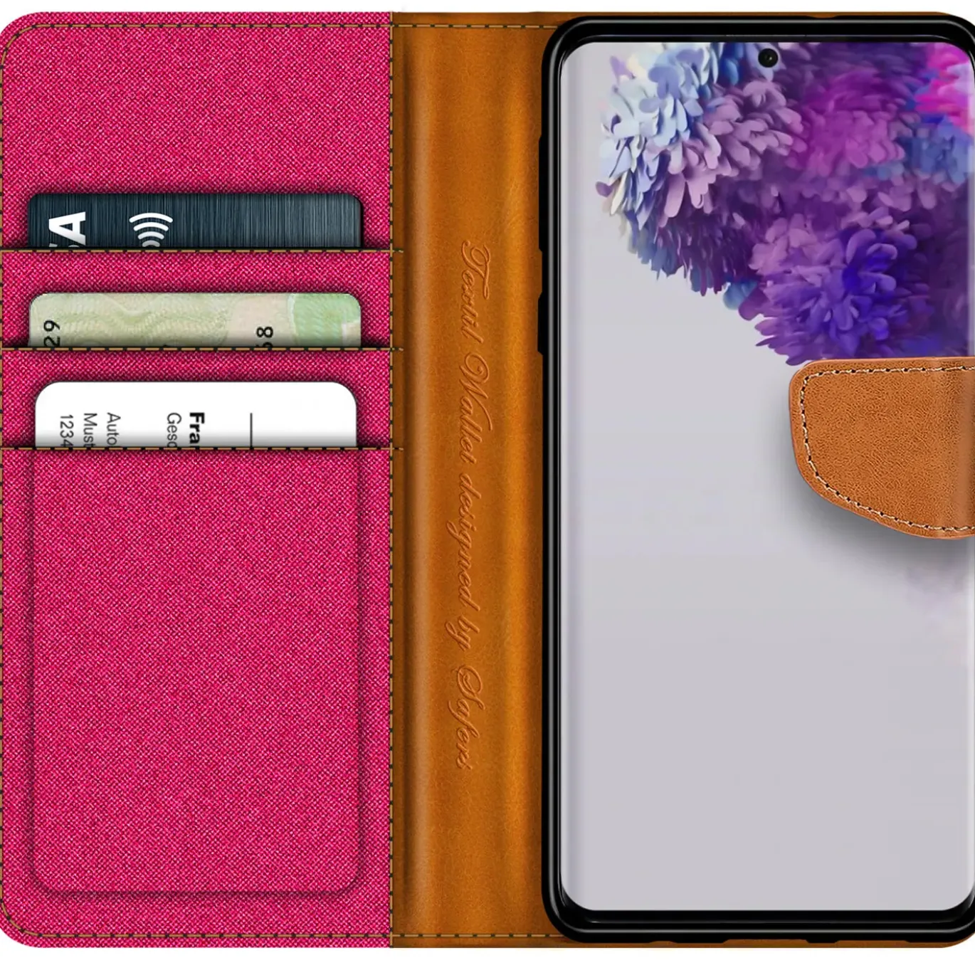 Samsung Galaxy S20 Plus - Jeanslook Klapphülle mit Kartenfach
