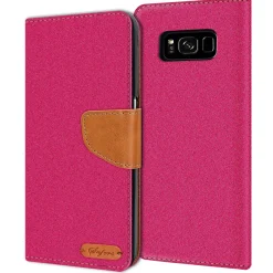 Samsung Galaxy S8 Plus - Jeanslook Klapphülle mit Kartenfach
