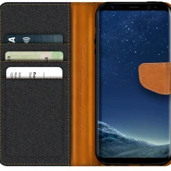 Samsung Galaxy S8 Plus - Jeanslook Klapphülle mit Kartenfach