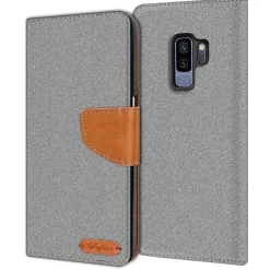 Samsung Galaxy S9 Plus - Jeanslook Klapphülle mit Kartenfach