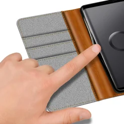 Samsung Galaxy S9 Plus - Jeanslook Klapphülle mit Kartenfach