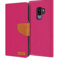 Samsung Galaxy S9 Plus - Jeanslook Klapphülle mit Kartenfach