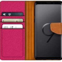 Samsung Galaxy S9 Plus - Jeanslook Klapphülle mit Kartenfach