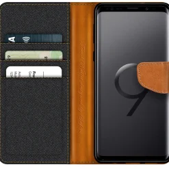 Samsung Galaxy S9 Plus - Jeanslook Klapphülle mit Kartenfach