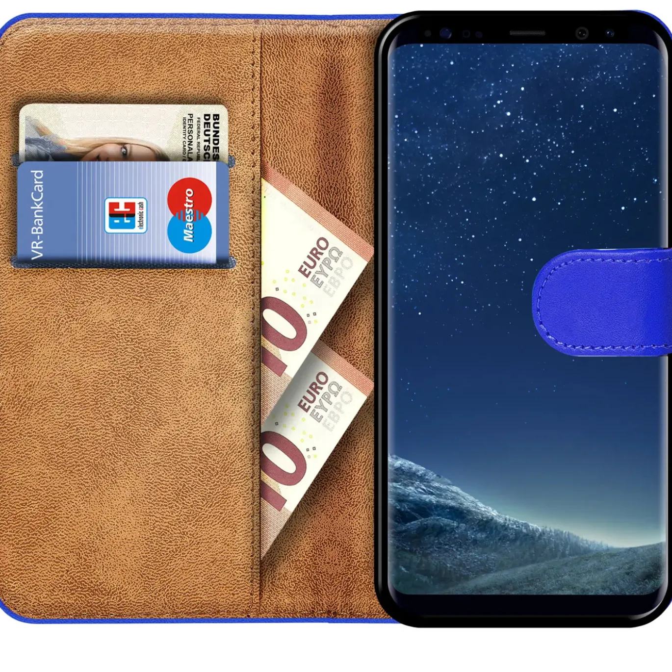 Samsung Galaxy S8 Plus - Klapphülle mit Kartenfächern