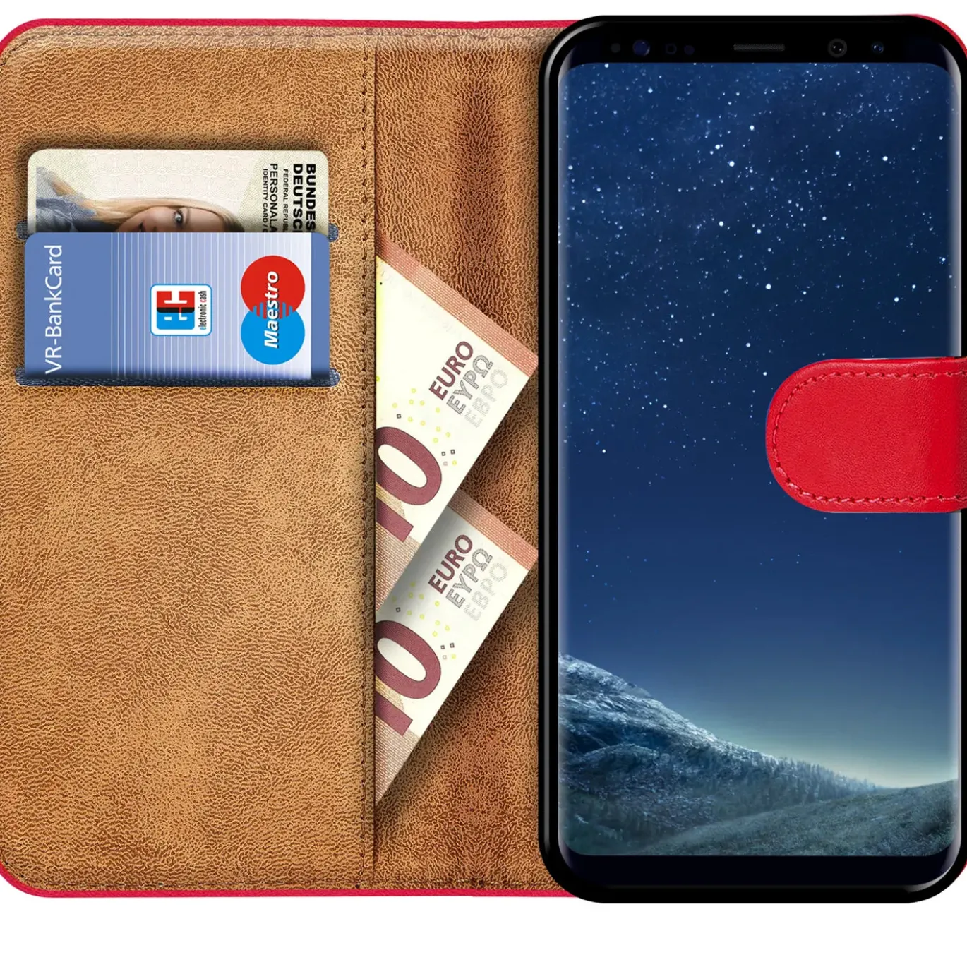 Samsung Galaxy S8 Plus - Klapphülle mit Kartenfächern