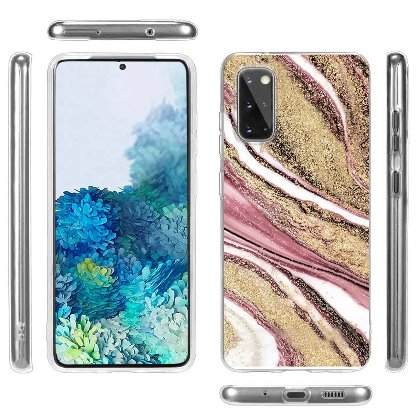 Samsung Galaxy S20 Plus - Marmor & Sand Design Hülle