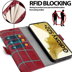 Samsung Galaxy S22 Plus - Robuste Klapphülle mit RFID Block