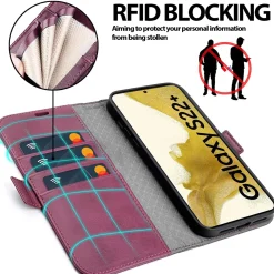 Samsung Galaxy S22 Plus - Robuste Klapphülle mit RFID Block