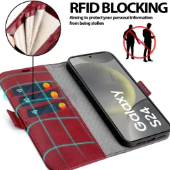 Samsung Galaxy S24 Plus - Robuste Klapphülle mit RFID Block