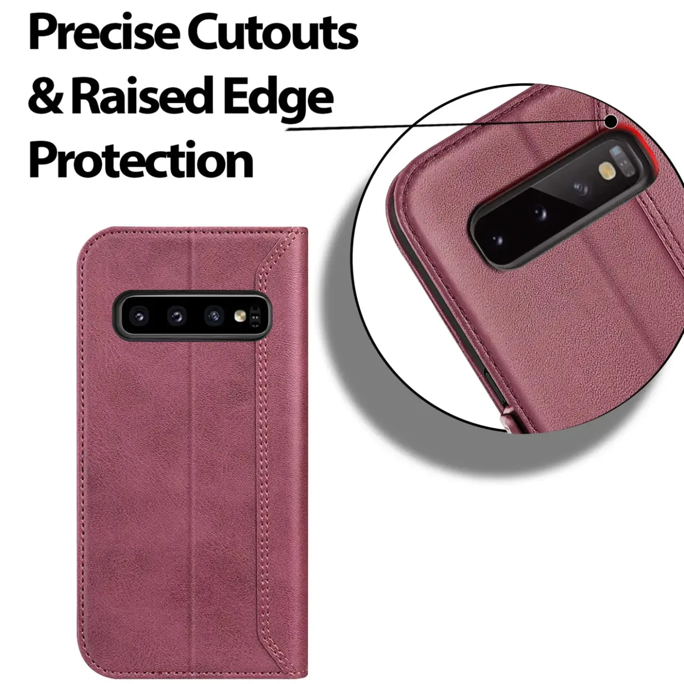 Samsung Galaxy S10 Plus - Robuste Klapphülle mit RFID Block