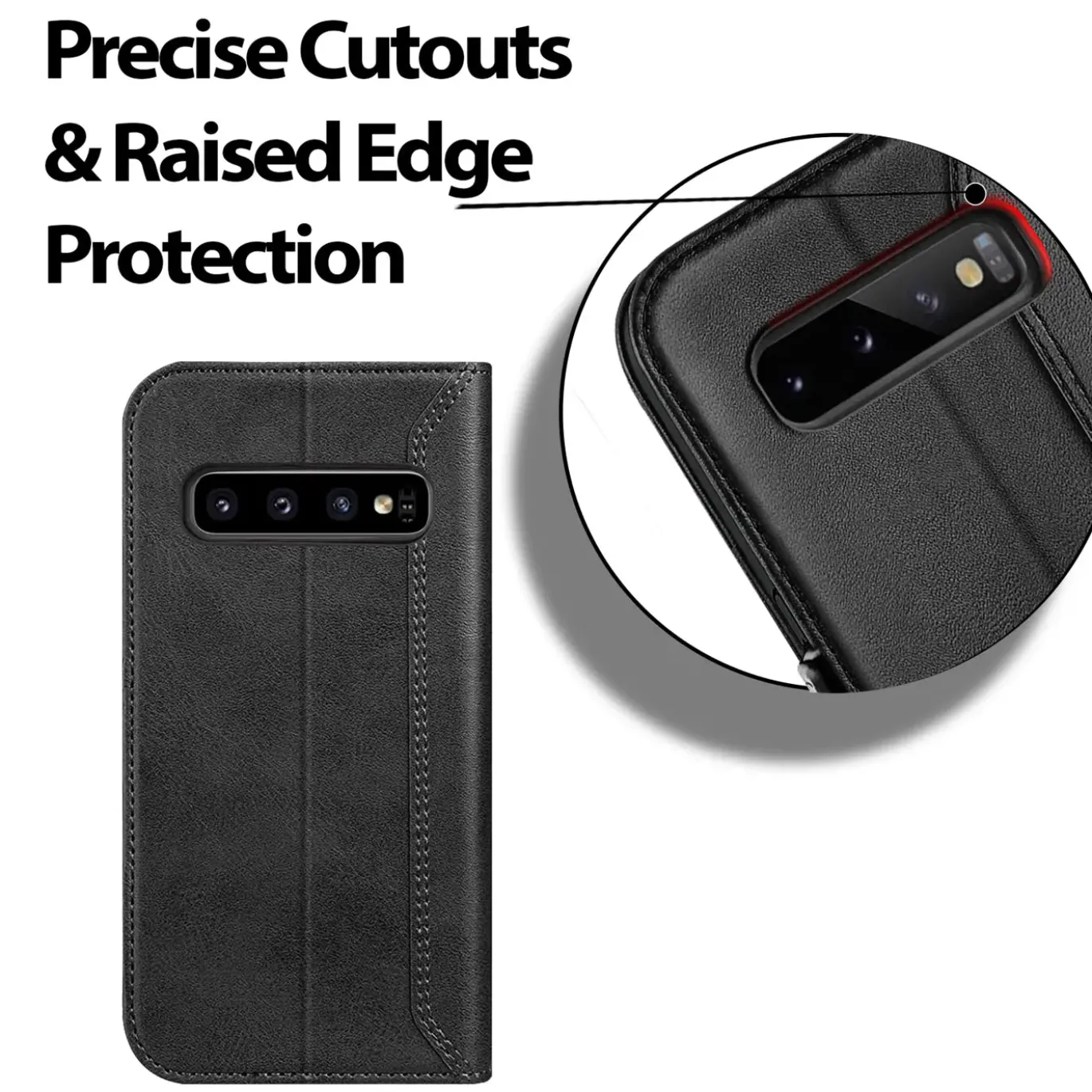 Samsung Galaxy S10 Plus - Robuste Klapphülle mit RFID Block