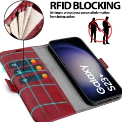 Samsung Galaxy S23 Plus - Robuste Klapphülle mit RFID Block