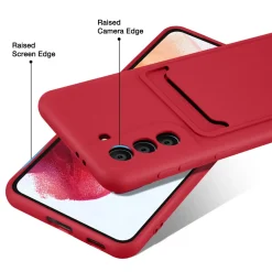 Samsung Galaxy S21 Plus - Silikonhülle mit Kartenfach & Kameraschutz