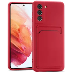 Samsung Galaxy S21 Plus - Silikonhülle mit Kartenfach & Kameraschutz