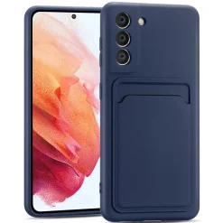 Samsung Galaxy S21 Plus - Silikonhülle mit Kartenfach & Kameraschutz
