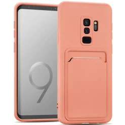Samsung Galaxy S9 Plus - Silikonhülle mit Kartenfach & Kameraschutz