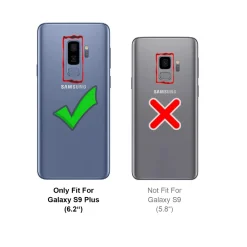 Samsung Galaxy S9 Plus - Silikonhülle mit Kartenfach & Kameraschutz