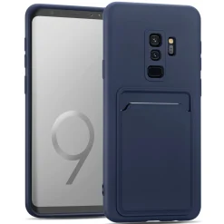 Samsung Galaxy S9 Plus - Silikonhülle mit Kartenfach & Kameraschutz