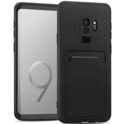 Samsung Galaxy S9 Plus - Silikonhülle mit Kartenfach & Kameraschutz