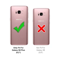 Samsung Galaxy S8 Plus - Silikonhülle mit Kartenfach & Kameraschutz