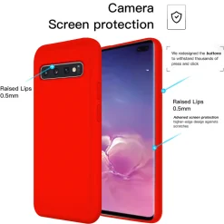 Samsung Galaxy S10 Plus - Silikon Case mit Mikrofaser-Innenseite