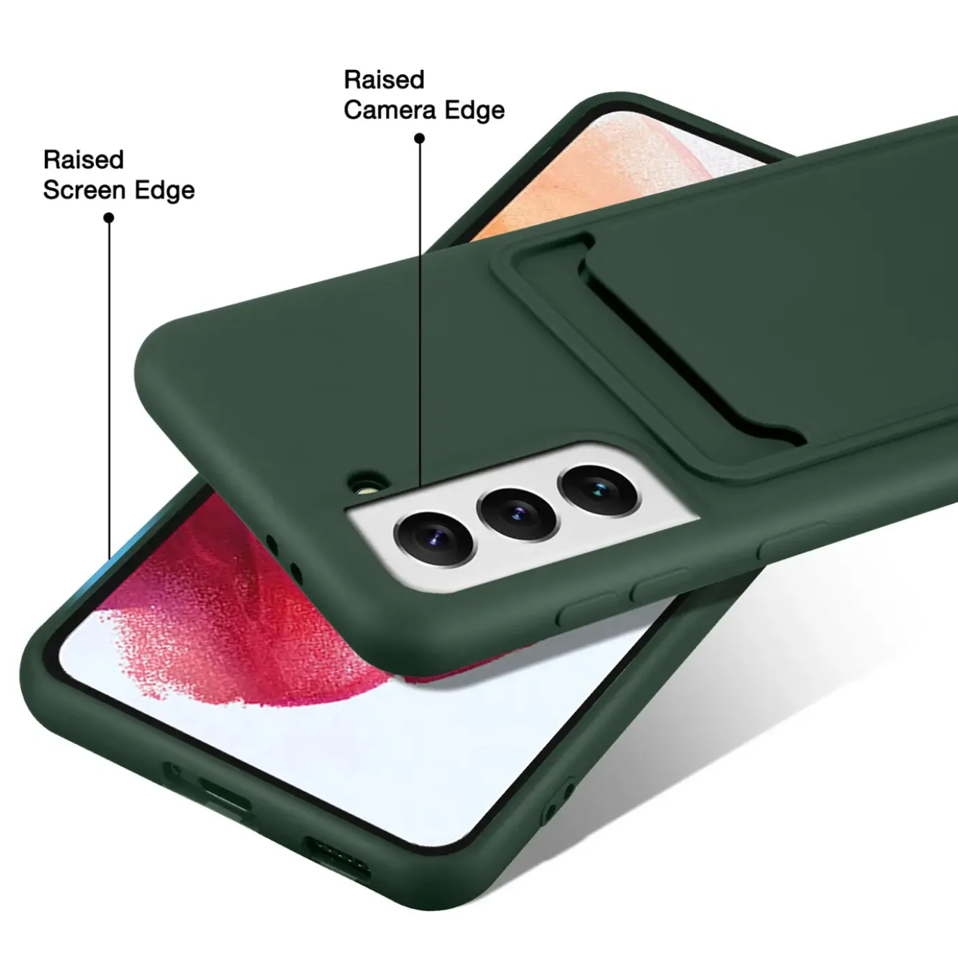 Samsung Galaxy S24 Plus - Silikonhülle mit Kartenfach & Kameraschutz