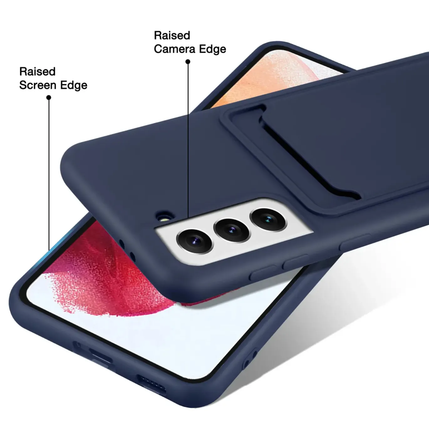 Samsung Galaxy S24 Plus - Silikonhülle mit Kartenfach & Kameraschutz