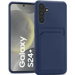 Samsung Galaxy S24 Plus - Silikonhülle mit Kartenfach & Kameraschutz