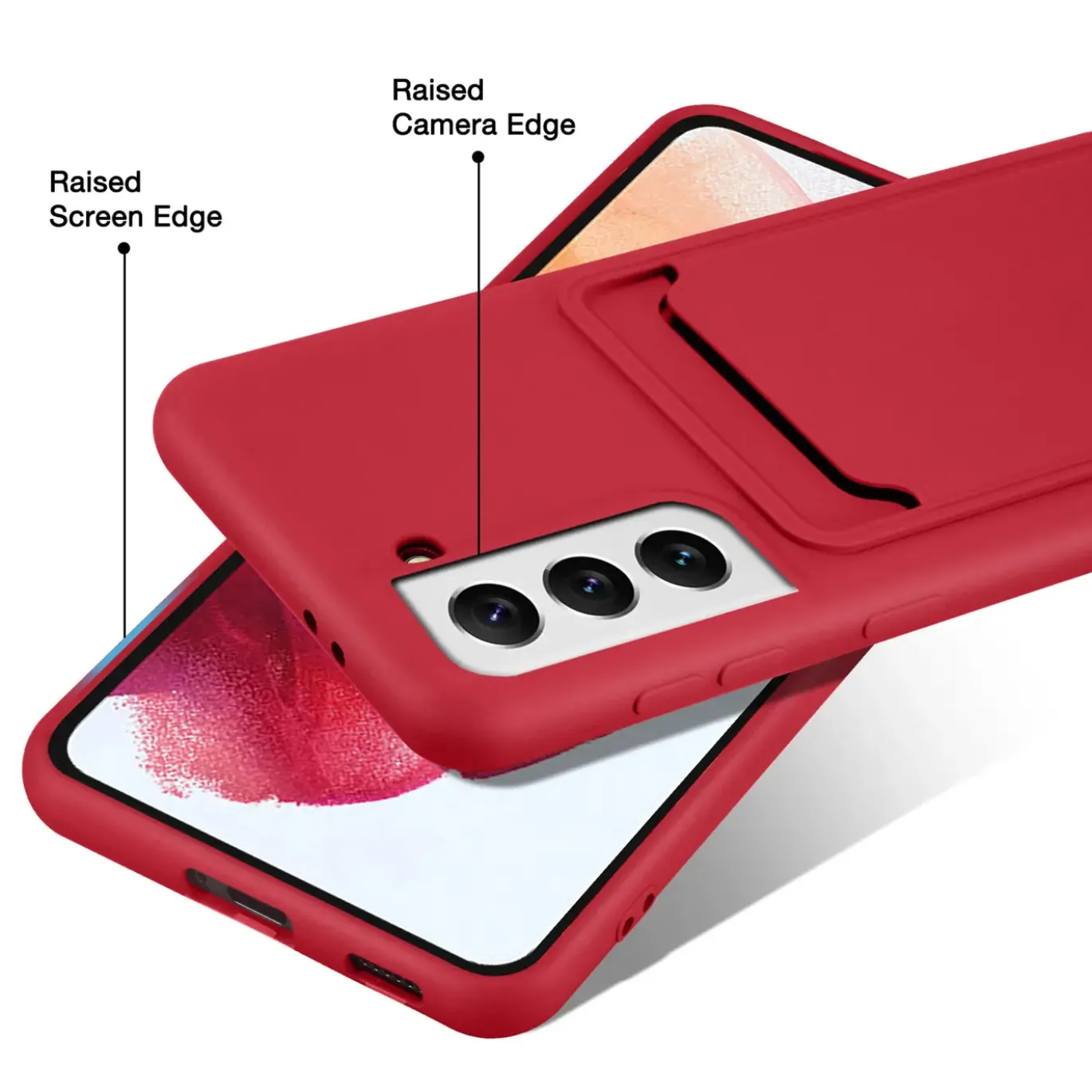 Samsung Galaxy S24 Plus - Silikonhülle mit Kartenfach & Kameraschutz