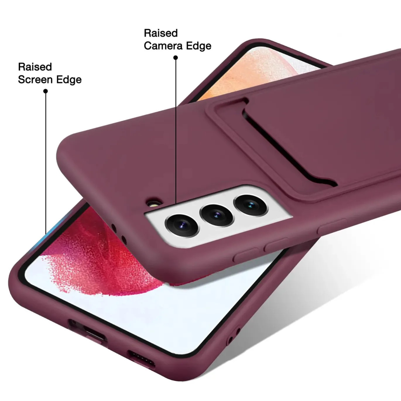 Samsung Galaxy S24 Plus - Silikonhülle mit Kartenfach & Kameraschutz