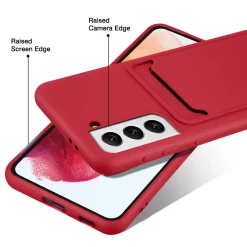 Samsung Galaxy S23 Plus - Silikonhülle mit Kartenfach & Kameraschutz