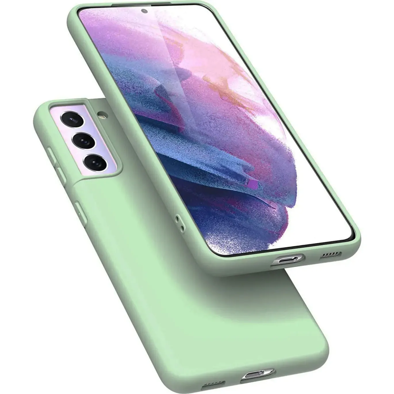 Samsung Galaxy S21 Plus - Silikon Case mit Mikrofaser-Innenseite