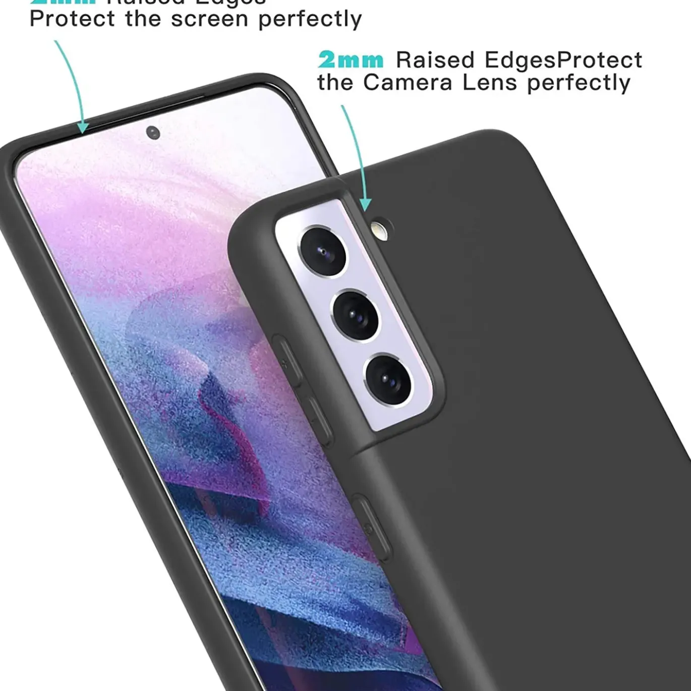 Samsung Galaxy S21 Plus - Silikon Case mit Mikrofaser-Innenseite
