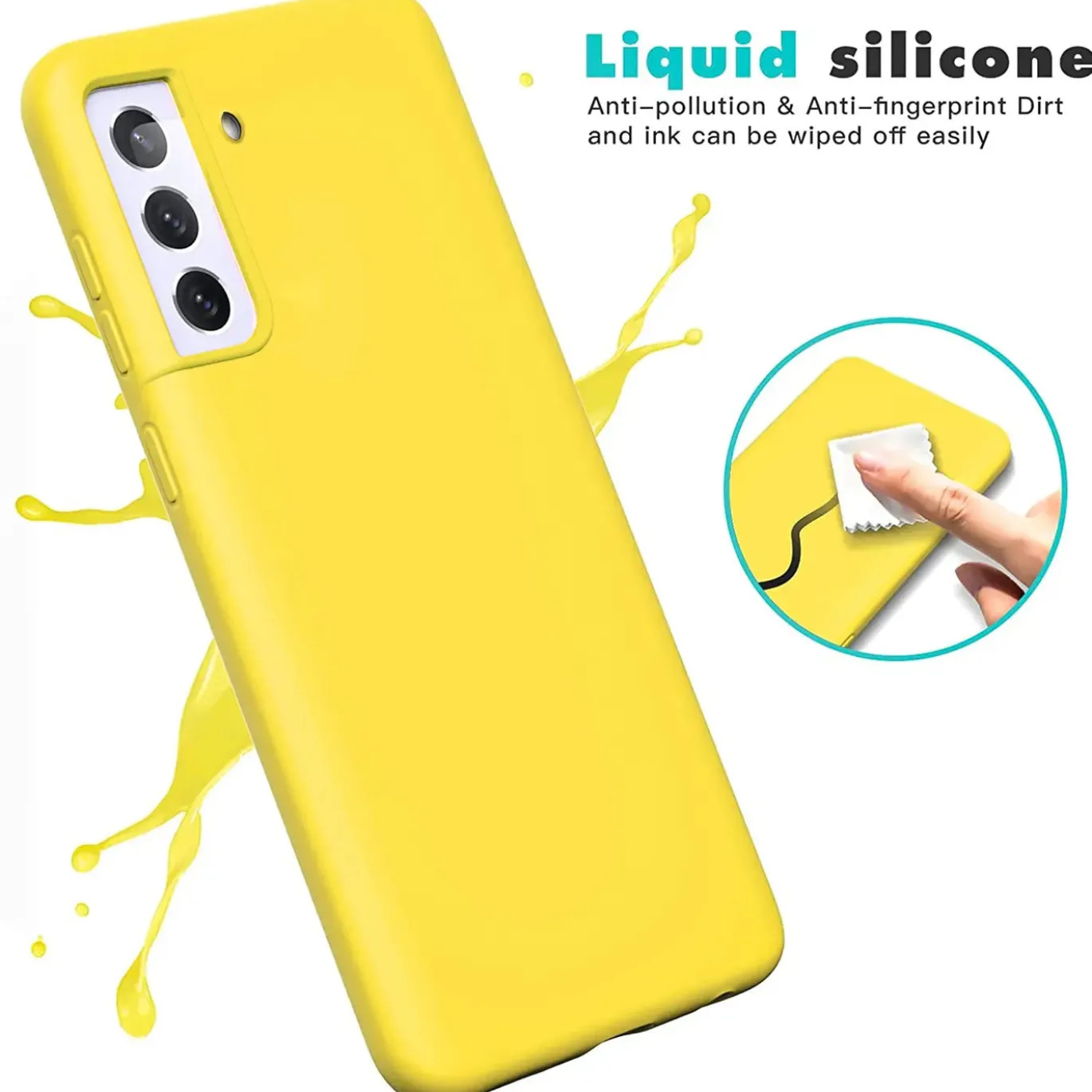 Samsung Galaxy S21 Plus - Silikon Case mit Mikrofaser-Innenseite