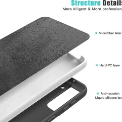 Samsung Galaxy S21 Plus - Silikon Case mit Mikrofaser-Innenseite