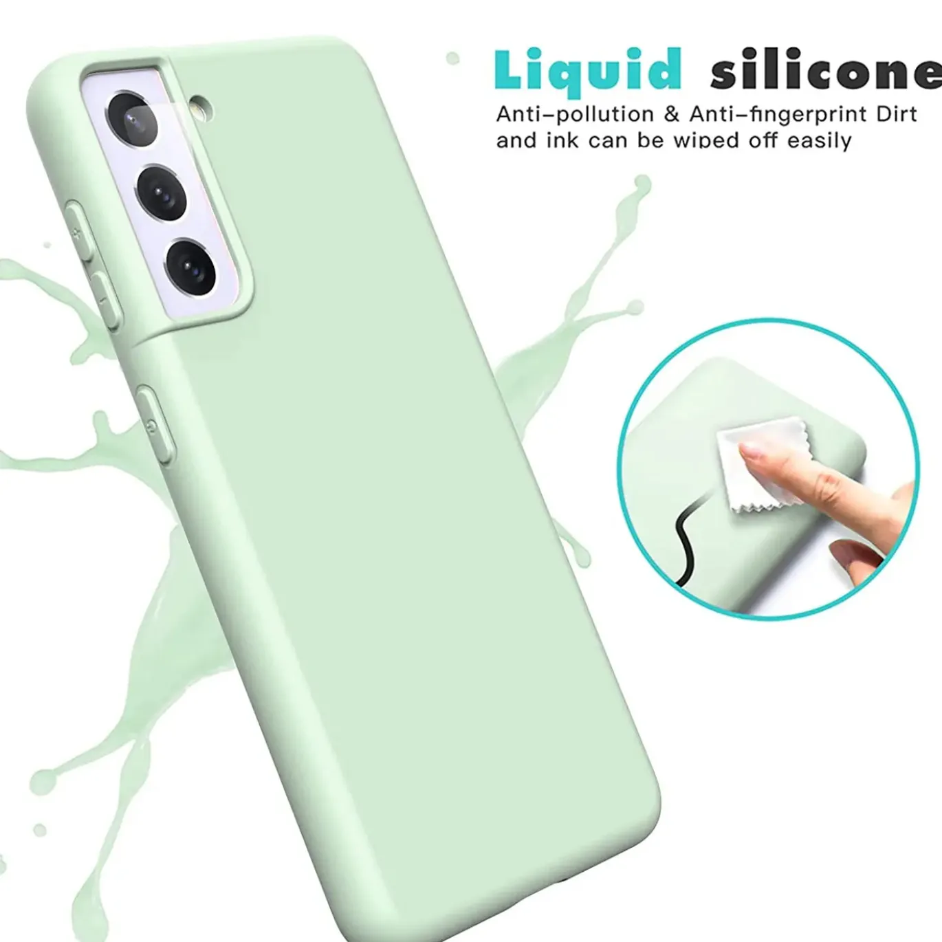 Samsung Galaxy S21 Plus - Silikon Case mit Mikrofaser-Innenseite
