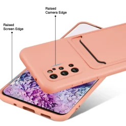 Samsung Galaxy S20 Plus - Silikonhülle mit Kartenfach & Kameraschutz