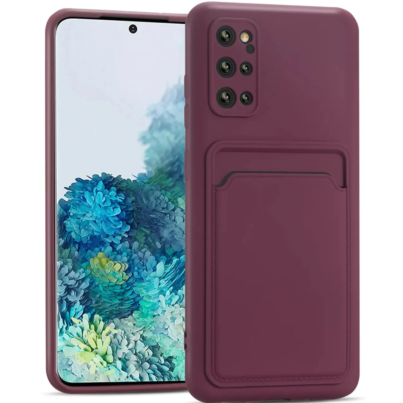 Samsung Galaxy S20 Plus - Silikonhülle mit Kartenfach & Kameraschutz
