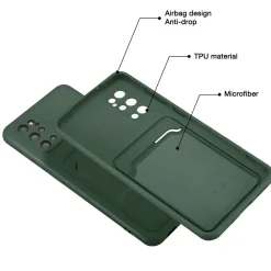 Samsung Galaxy S20 Plus - Silikonhülle mit Kartenfach & Kameraschutz