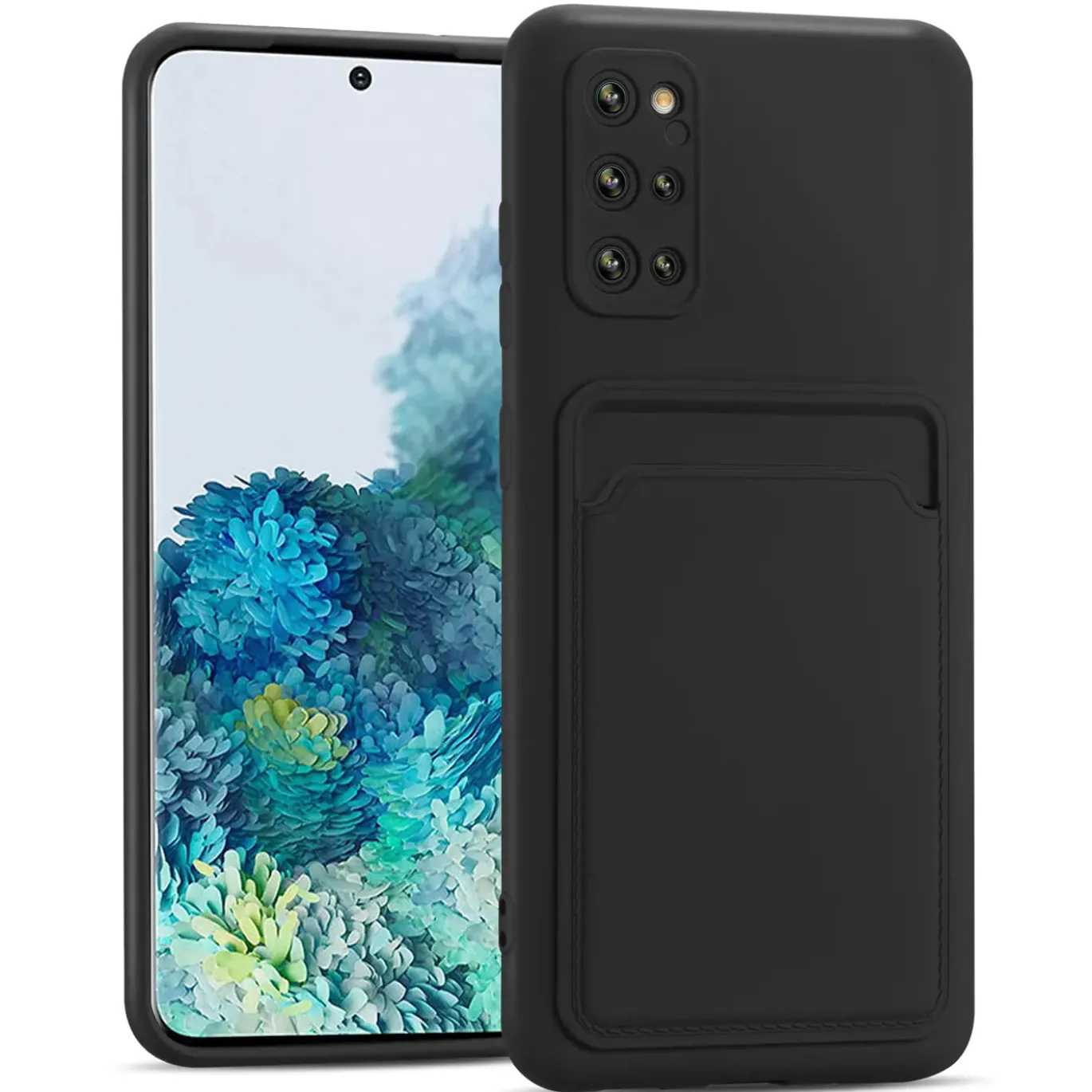 Samsung Galaxy S20 Plus - Silikonhülle mit Kartenfach & Kameraschutz