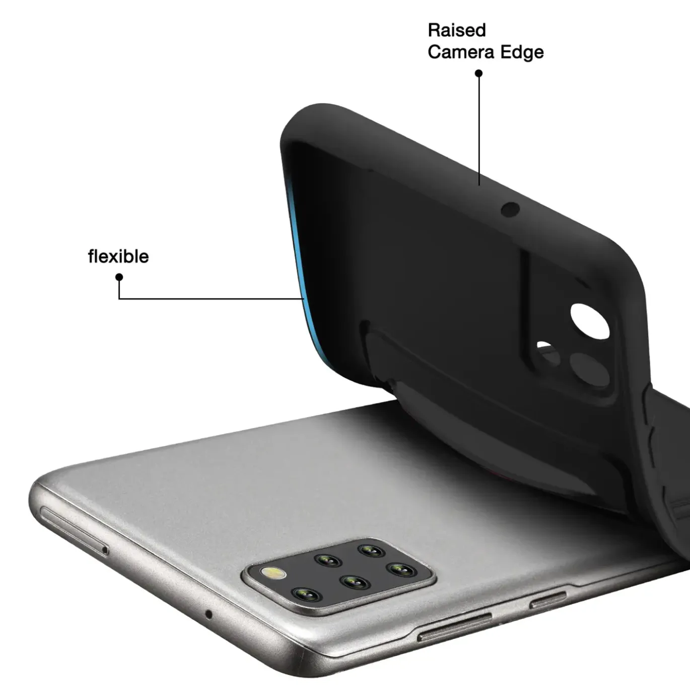 Samsung Galaxy S20 Plus - Silikonhülle mit Kartenfach & Kameraschutz