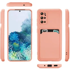Samsung Galaxy S20 Plus - Silikonhülle mit Kartenfach & Kameraschutz