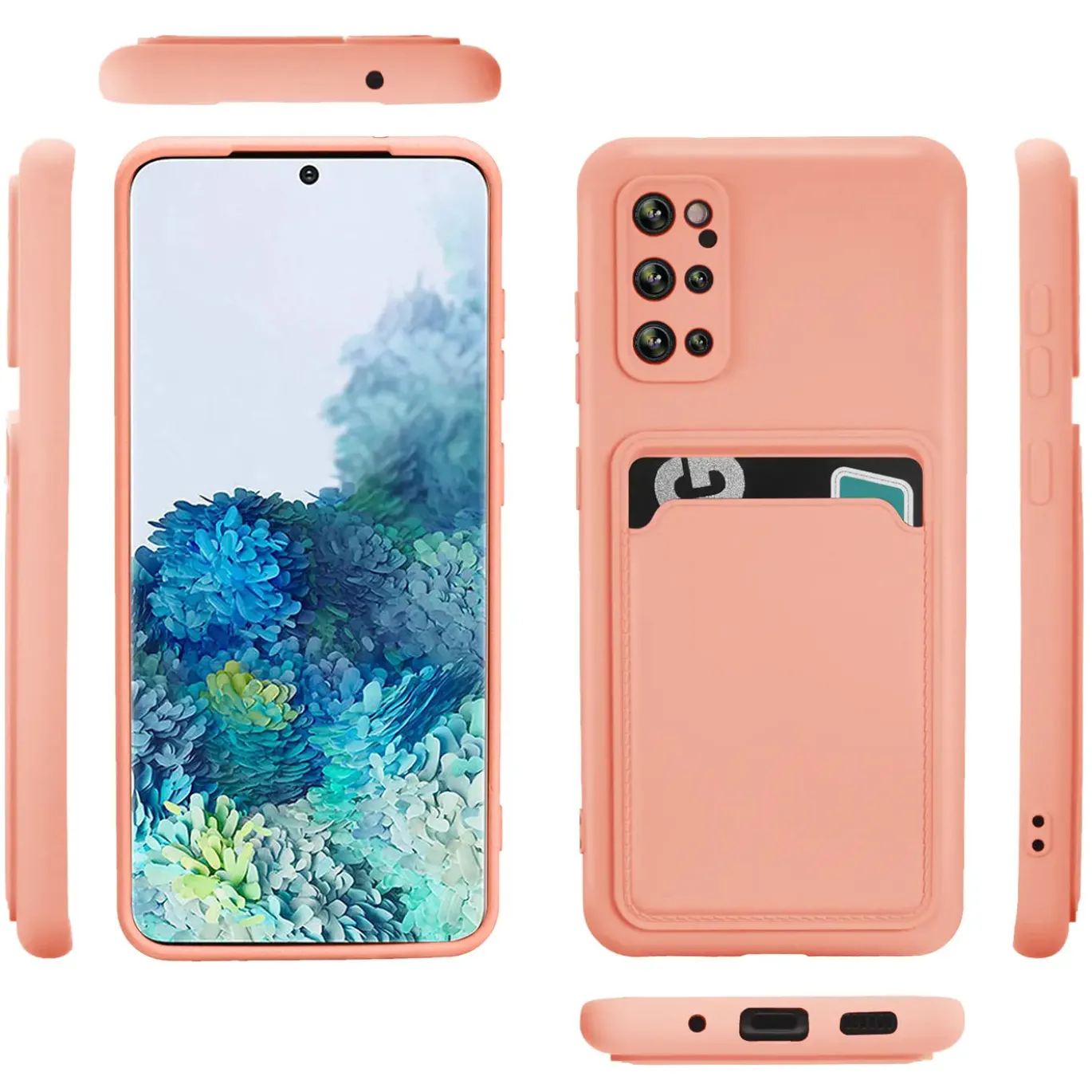 Samsung Galaxy S20 Plus - Silikonhülle mit Kartenfach & Kameraschutz