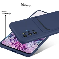 Samsung Galaxy S20 Plus - Silikonhülle mit Kartenfach & Kameraschutz