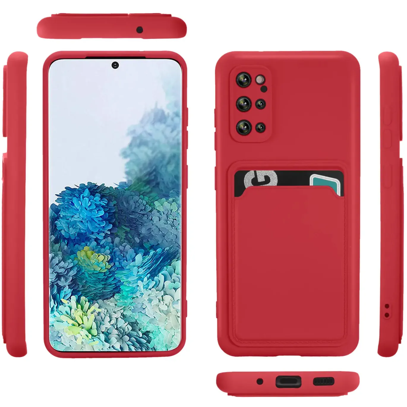 Samsung Galaxy S20 Plus - Silikonhülle mit Kartenfach & Kameraschutz