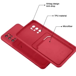 Samsung Galaxy S20 Plus - Silikonhülle mit Kartenfach & Kameraschutz