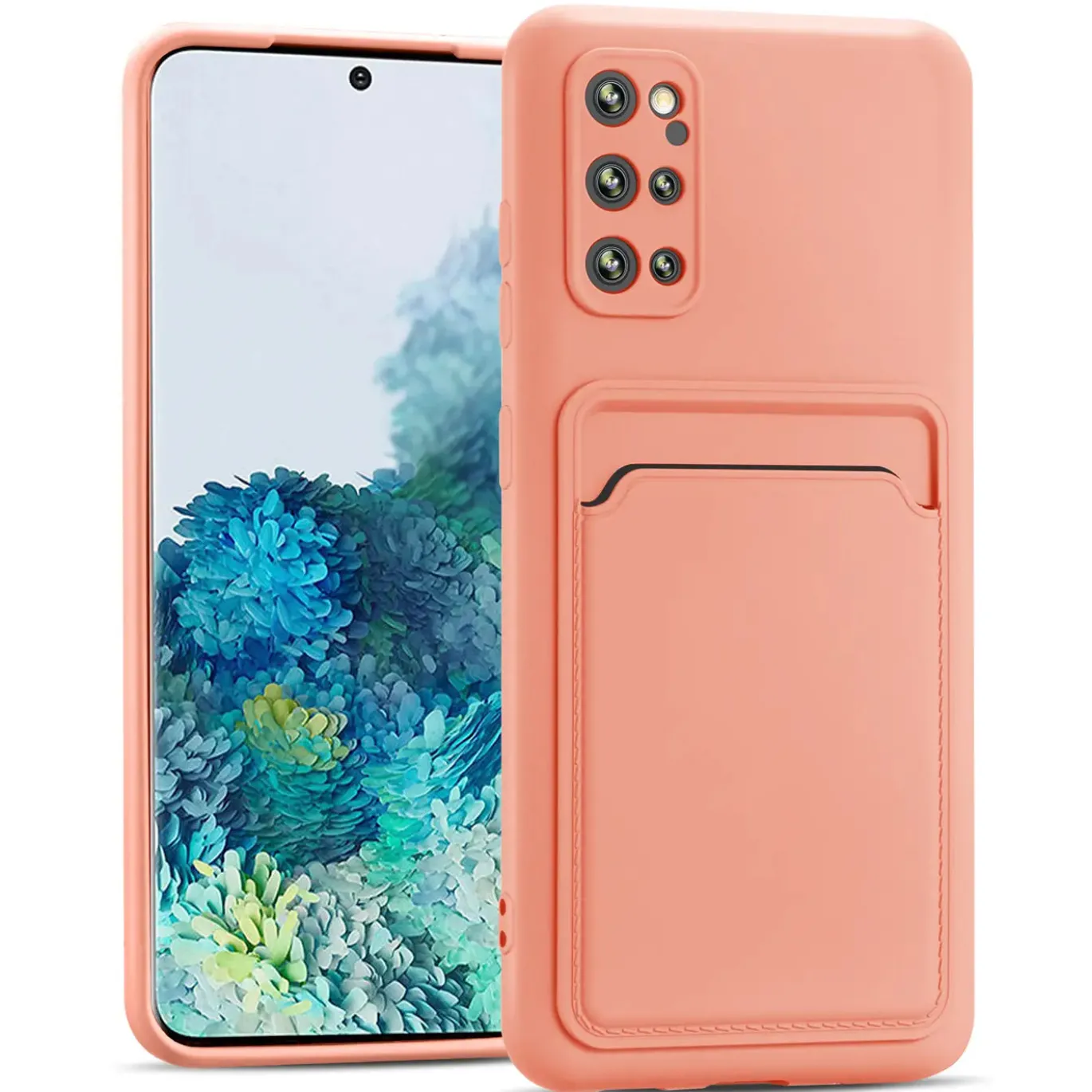 Samsung Galaxy S20 Plus - Silikonhülle mit Kartenfach & Kameraschutz