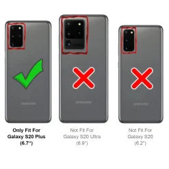Samsung Galaxy S20 Plus - Silikonhülle mit Kartenfach & Kameraschutz