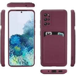 Samsung Galaxy S20 Plus - Silikonhülle mit Kartenfach & Kameraschutz